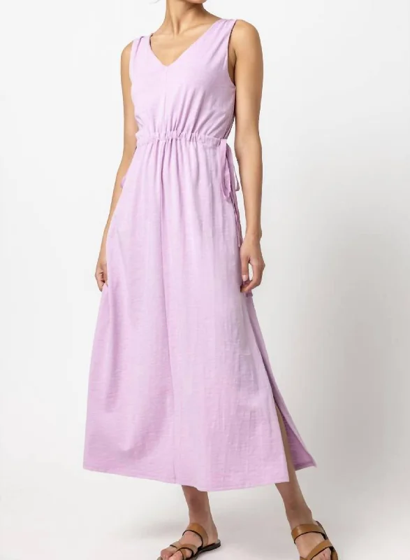 Drawcord Waist Maxi Dress In Calypso