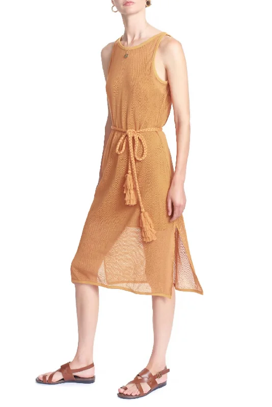 Stock Clearance Inga Dress In Brown