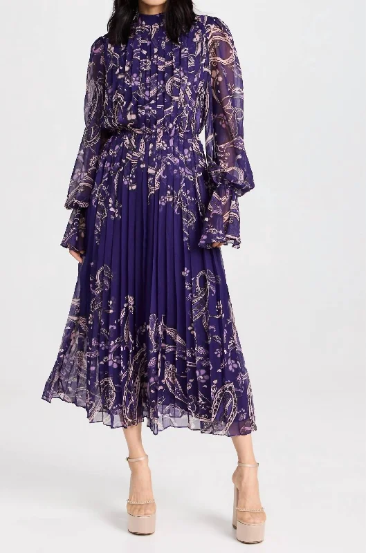 Viha Long Dress In Purple