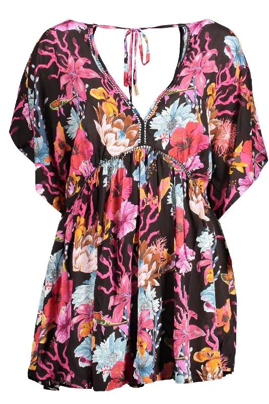 Desigual Chic V-Neck Short Sleeve  Women's Dress