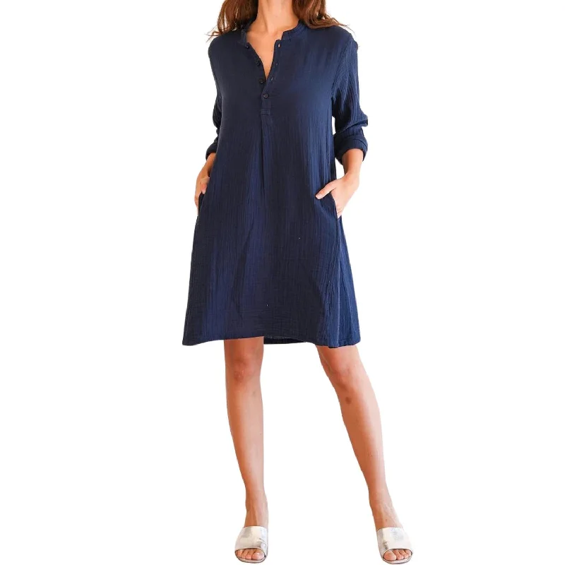 Dehab Midi Dress In Navy