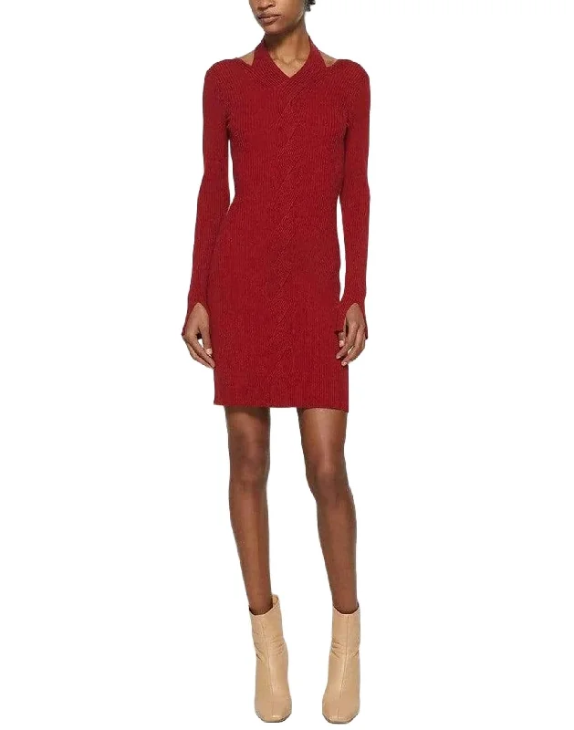 Alejandra Twisted Cable Dress In Garnet