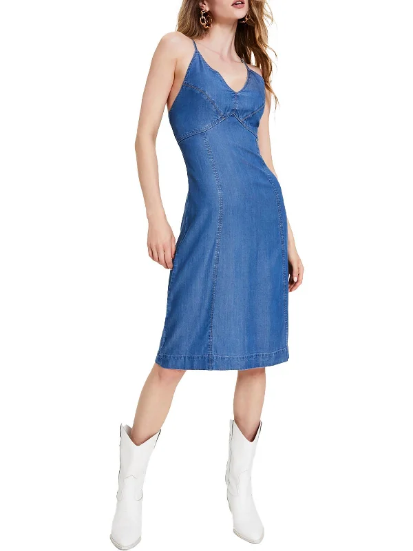 Womens Panel Lyocell Midi Dress