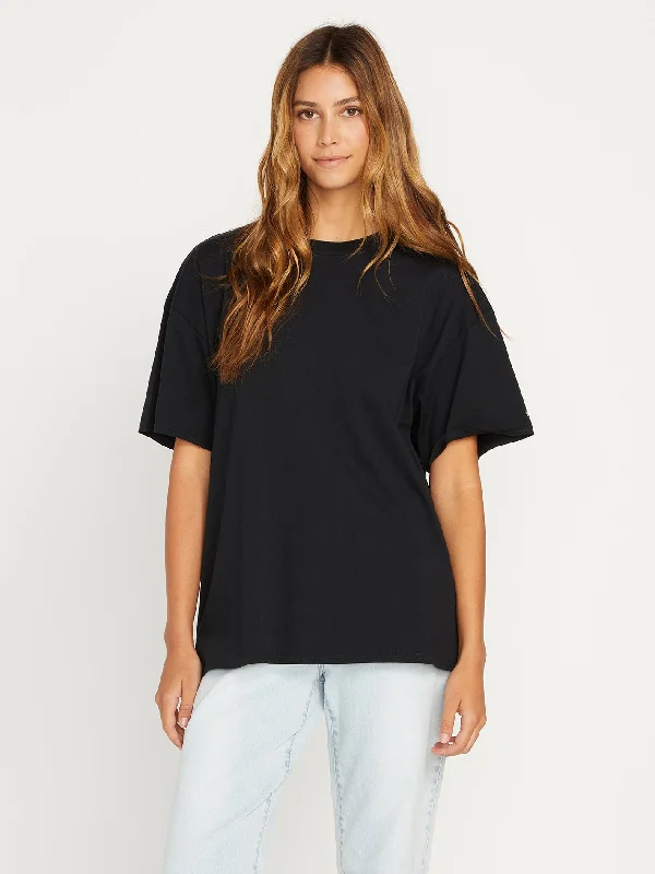 Stones Throw Solid Short Sleeve Tee - Black