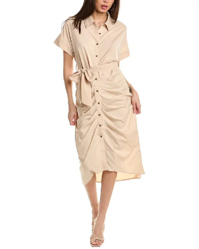 HL Affair Ruched Shirtdress