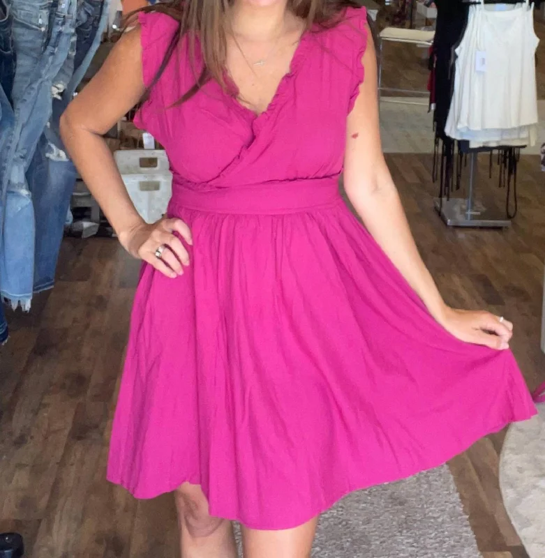 Cassandra Dress In Fuchsia