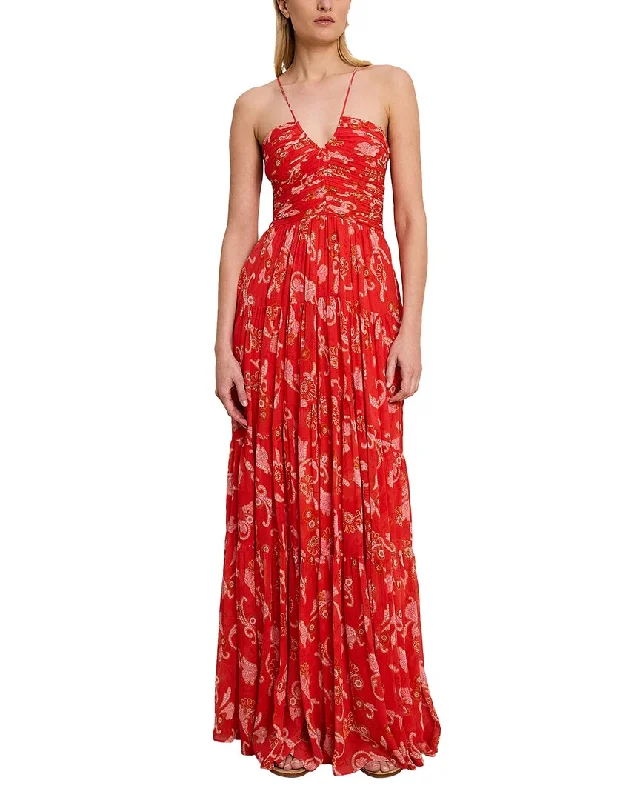 A.L.C. Annalise Silk Maxi Dress