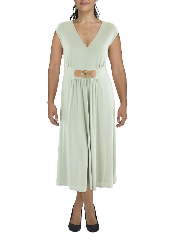 Womens Buckle Long Maxi Dress