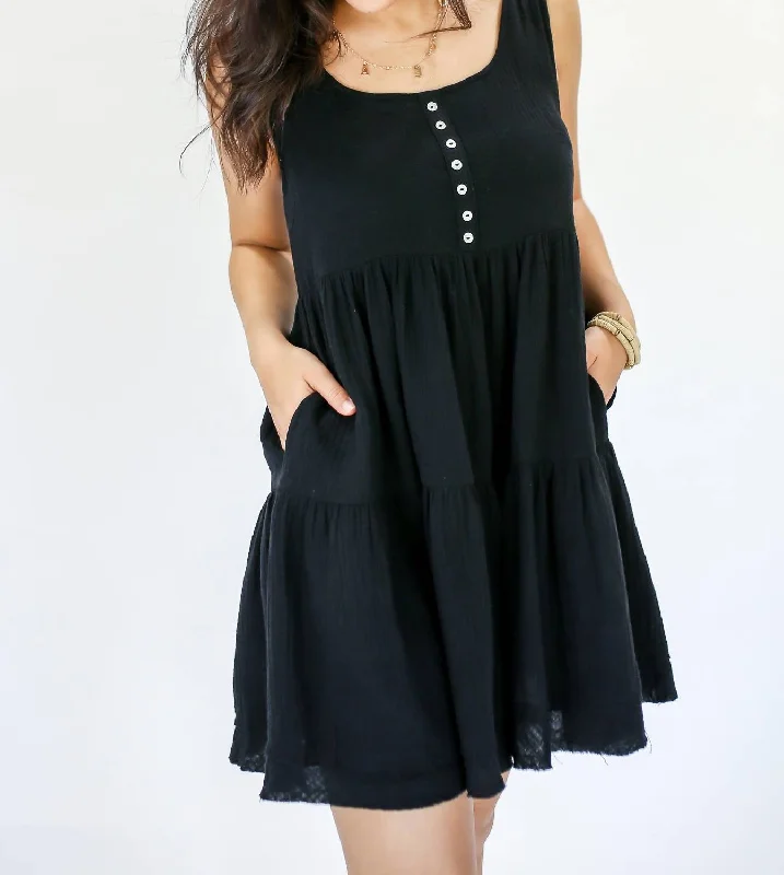 Secret Wish Shift Dress In Black