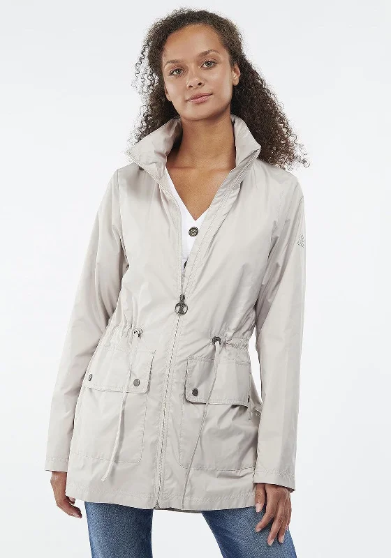 Barbour Womens Campion Zipped Rain Jacket, Oyster