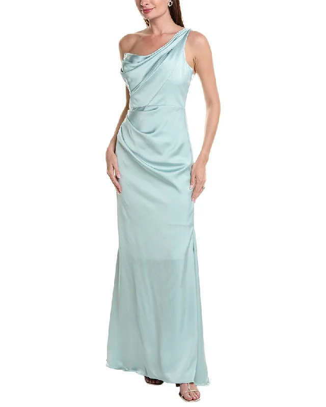 Rene Ruiz One-Shoulder Gown