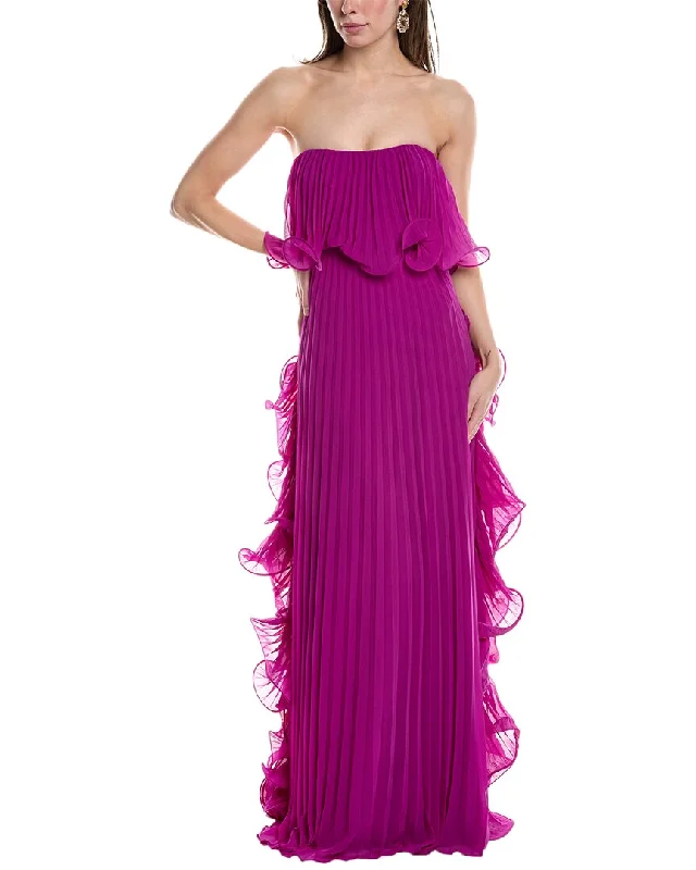 Badgley Mischka Ruffle Gown