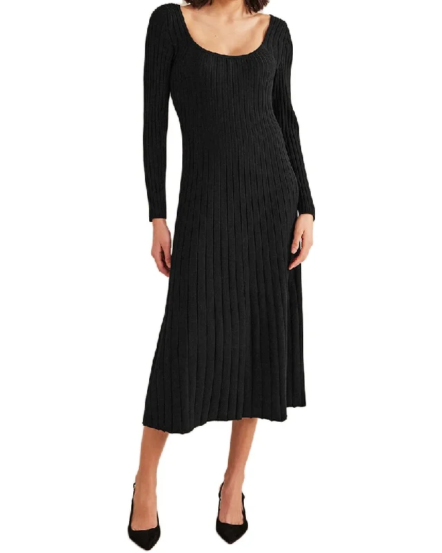 Boden Semi-Fitted Scoop Neck Knitted Midi Dress