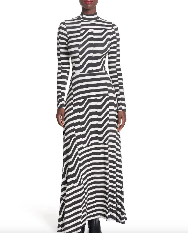 Madison Dress In Blk/wht