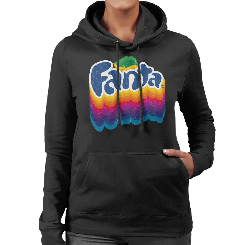 Fanta Rainbow Logo Women's Hooded Sweatshirt