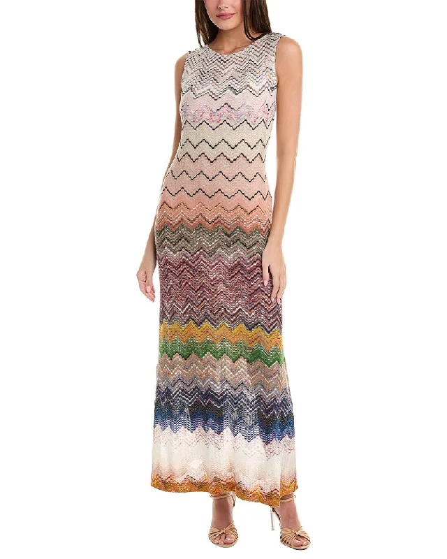 M Missoni Lurex-Knit Wool-Blend Maxi Dress