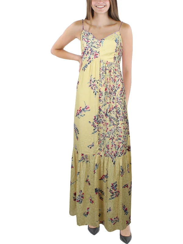 Flores Dobby Womens Floral Print Maxi Sundress