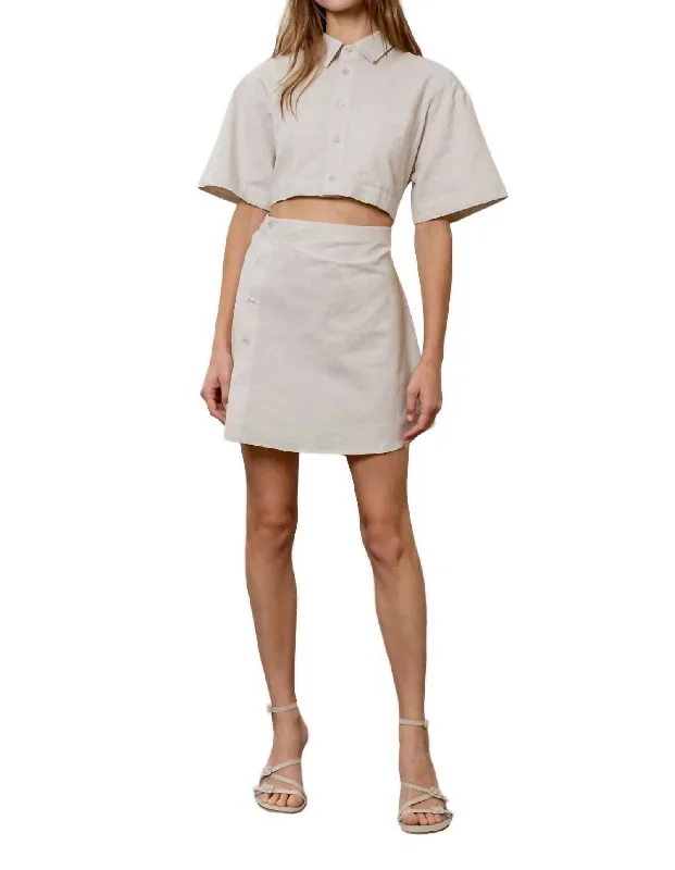 Shirt Dress In Oatmeal