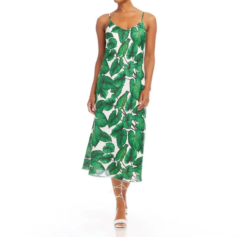 Bias Midi Dress In Print