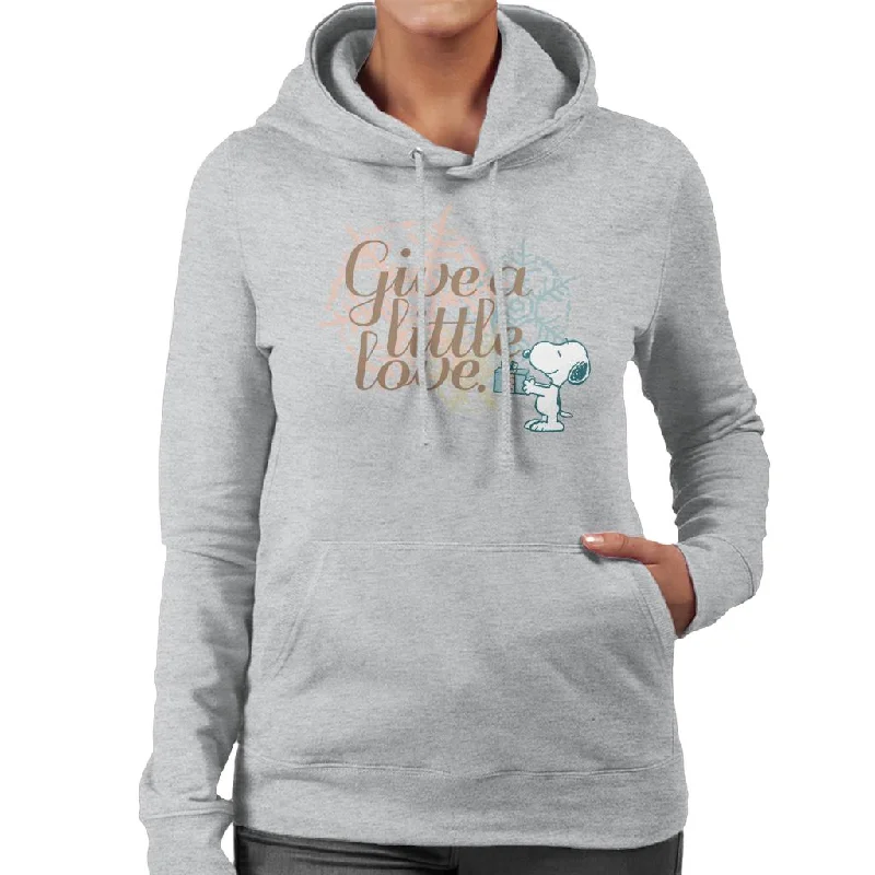 Peanuts Snoopy Give A Little Love Women's Hooded Sweatshirt