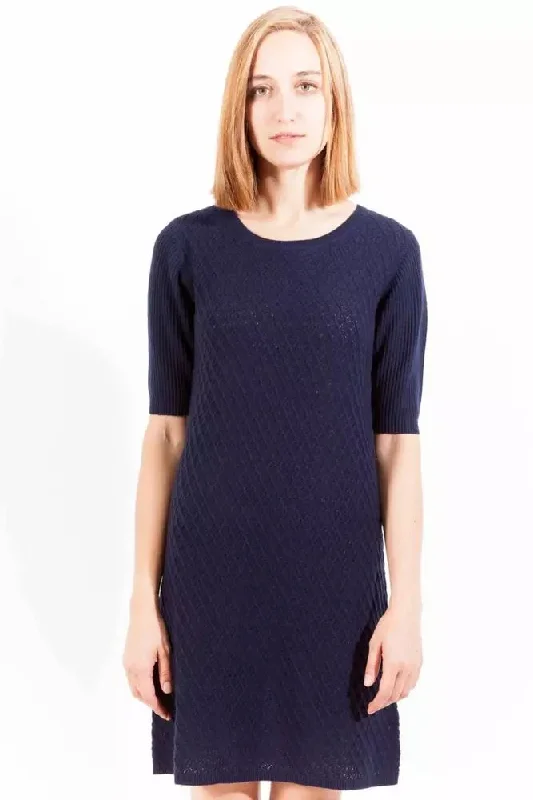 Gant Chic  Wool-Cashmere Short Dress with Women's Logo