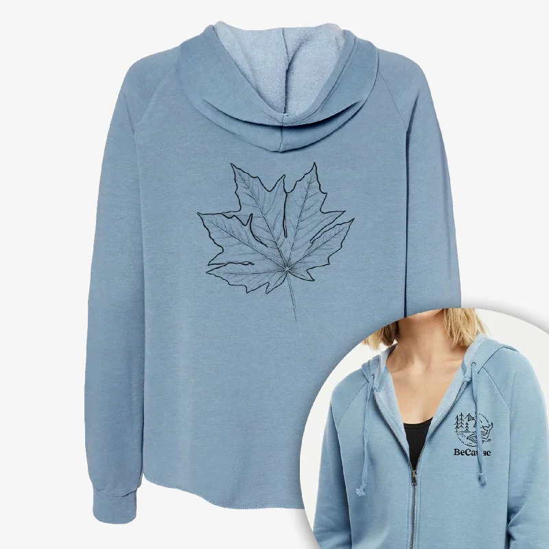 Bigleaf Maple - Acer macrophyllum - Women's Cali Wave Zip-Up Sweatshirt