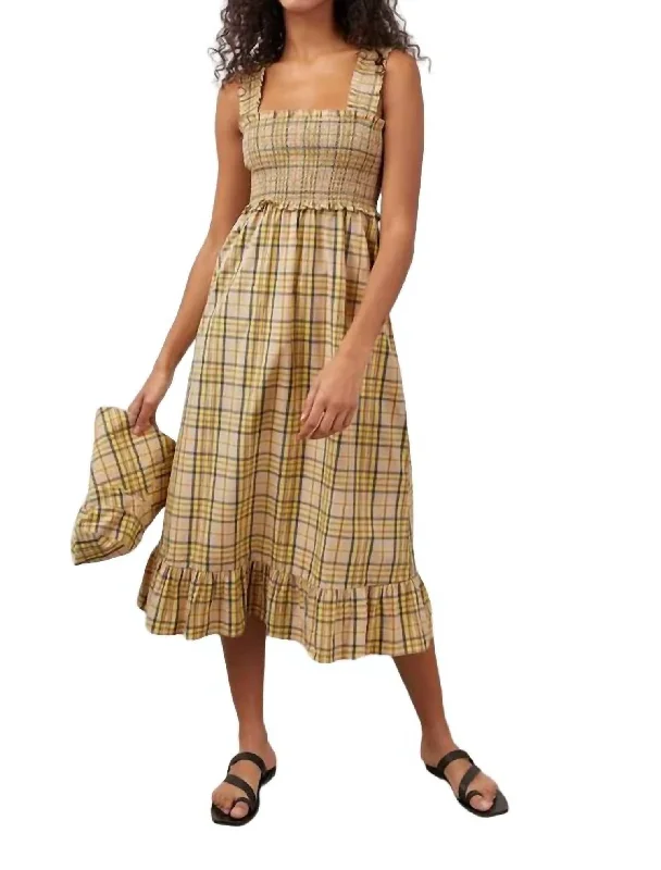 Rumi Dress In Sunflower Plaid