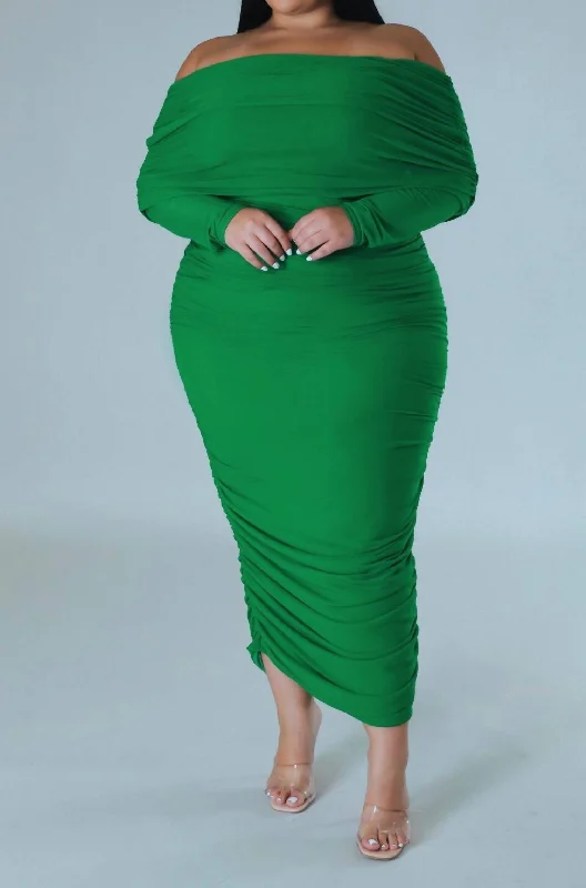 Leisel Dress In Jade Green