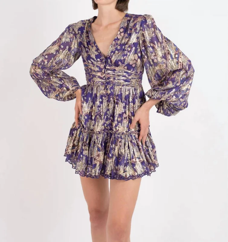 Viha Short Dress In Purple