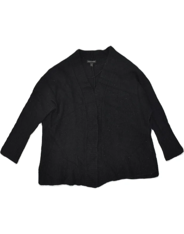 BANANA REPUBLIC Womens Cardigan Sweater UK 16 Large Black Wool