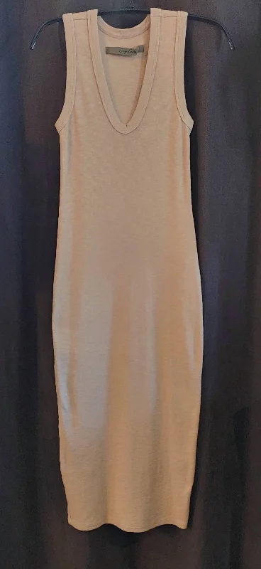 Rib Tank Dress In Oat Milk