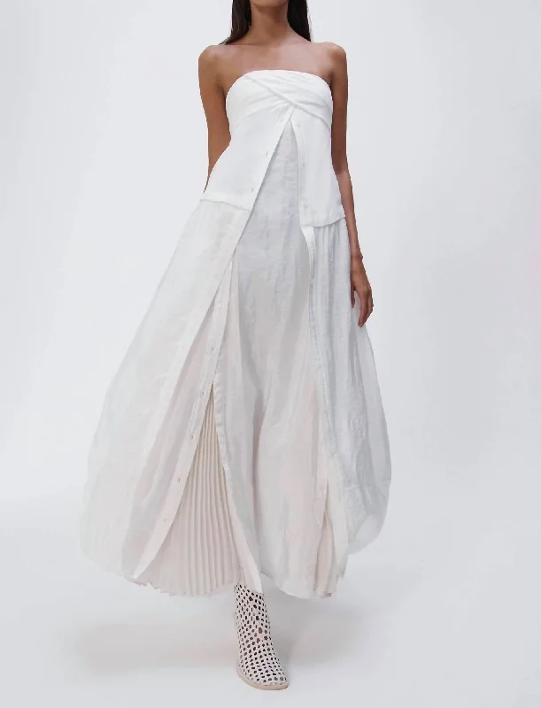 Ala Parachute Dress In White