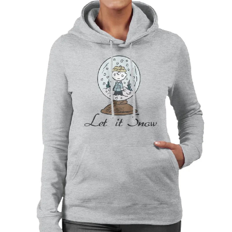 Peanuts Charlie Brown Let It Snow Globe Women's Hooded Sweatshirt