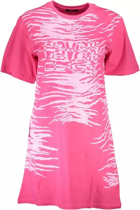 Cavalli Class Chic  Print Short Sleeve Women's Dress