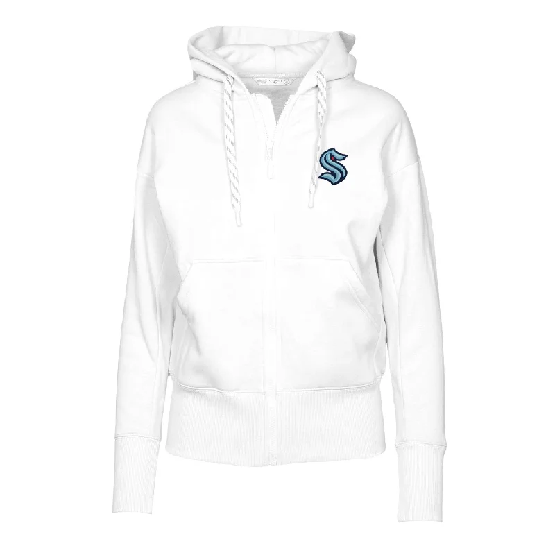 Seattle Kraken Levelwear Womens Primary White Gardenia Hoodie